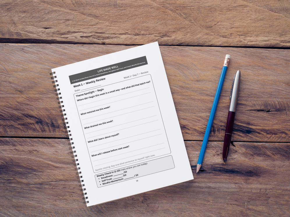 Life Made Well — Guided Reset Journal (Spiral)